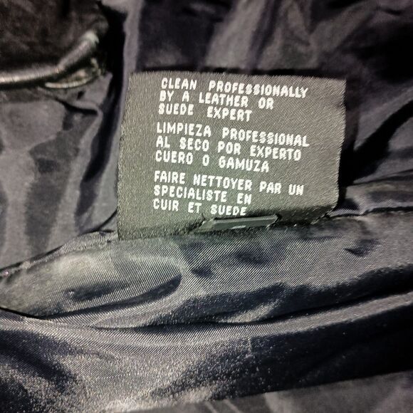 VINTAGE Colebrook Genuine Leather Bomber Jacket Mens L Black Buttery Soft Y2K - Picture 13 of 16